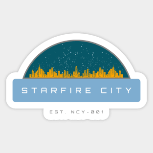 Starfire City | Night Sky Sticker